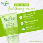 Sữa Rửa Mặt Simple Giúp Da Sạch Thoáng 150ml