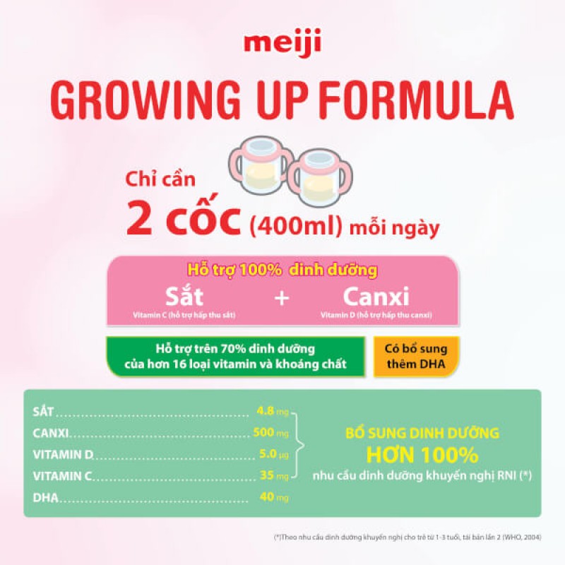 Sữa Meiji Growing up Formula 800g (12-36 tháng)